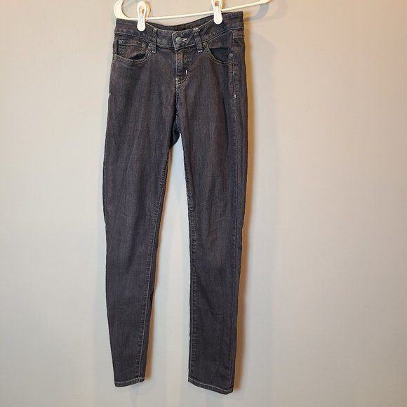 Prana Kayla Jean Mid Rise Skinny Womens 2 Dark Grey - Picture 1 of 12